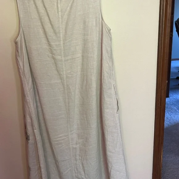 J. Jill Floral Linen Dress - Cream and Gray - Picture 2 of 4